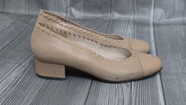💞 ​Gabor Vintage Blockabsatz Pumps - 37 (4) - Flecht-Optik