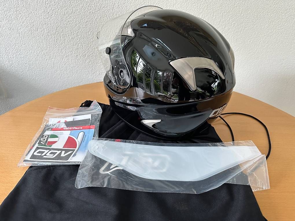 Caschi & visiere: Motorradhelm AGV. Schwarz, Gr. M/L – Usato da Münsingen venduto da Moser99 3