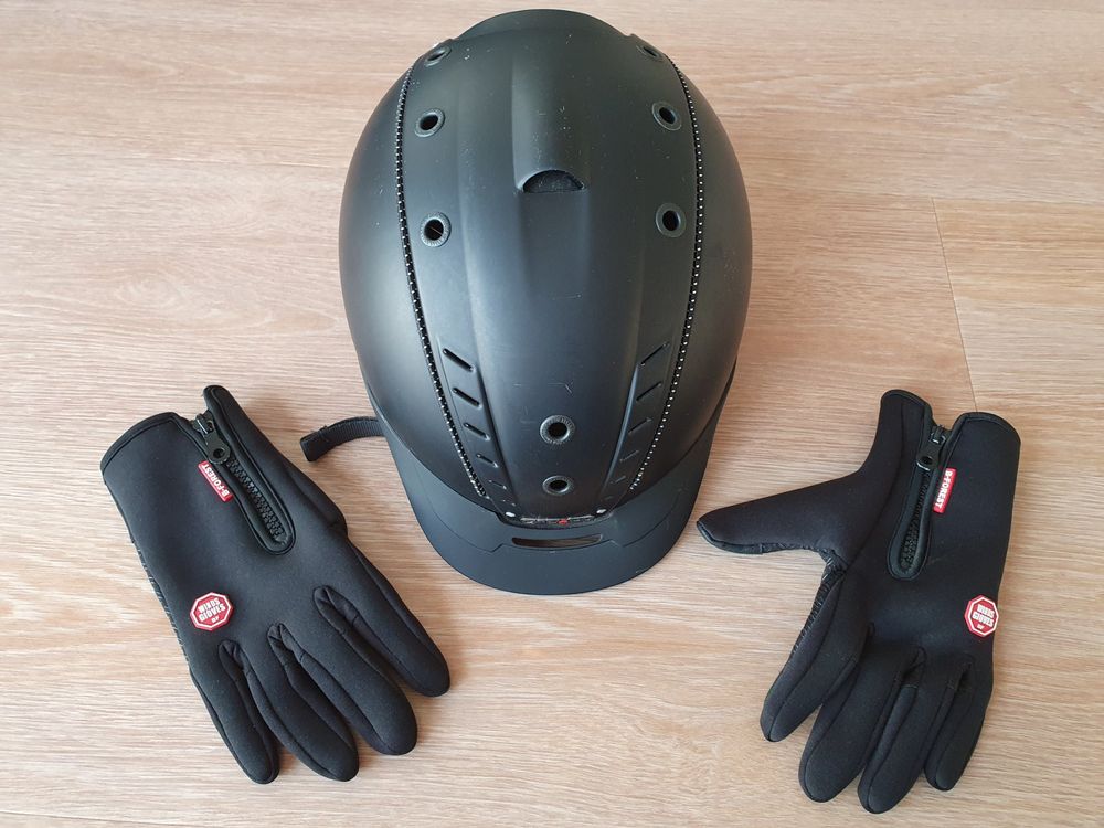 Casco Reithelm Mistrall 2 – Schwarz Mit Floralem Muster, Größe M-L (58-60 Cm), Für Sicheres Reiten