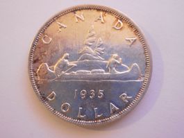 1935   1 Dollar Canada  silber