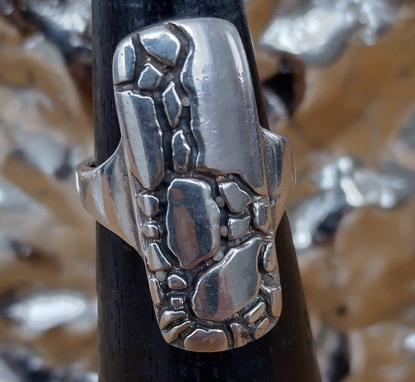 Anelli: RING MIT MUSTERUNG IN 925 SILBER – Usato da Romanshorn venduto da BoutiqueA 1
