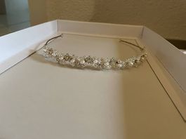 Diadem Braut mit Perlen