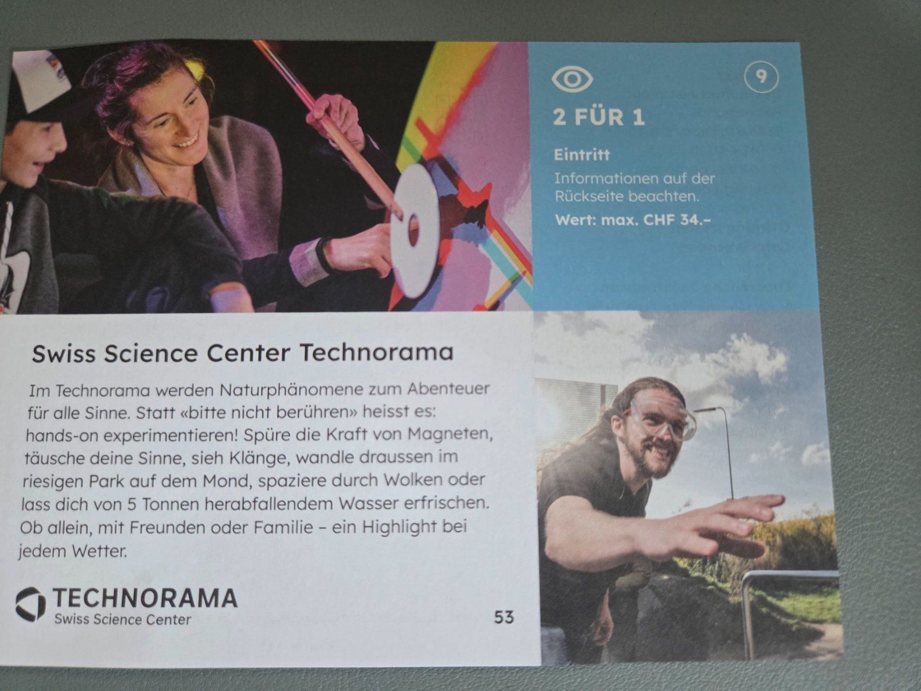 Gutscheine: Technorama 2für1 – Neu und originalverpackt aus Oberlunkhofen von Nunziogogo