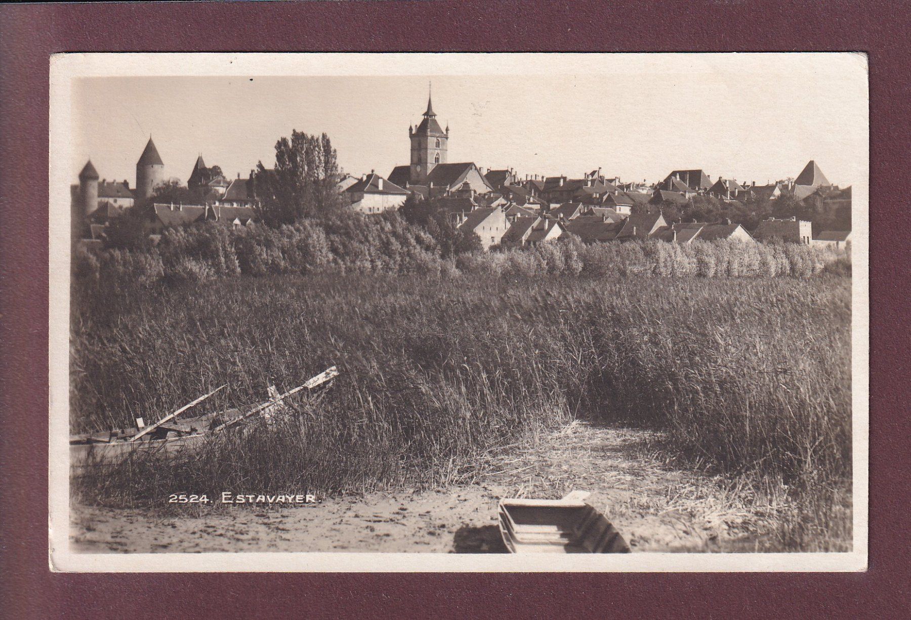 Cartoline postali: ESTAVAYER - 1927 – Usato da Pully venduto da nicecards