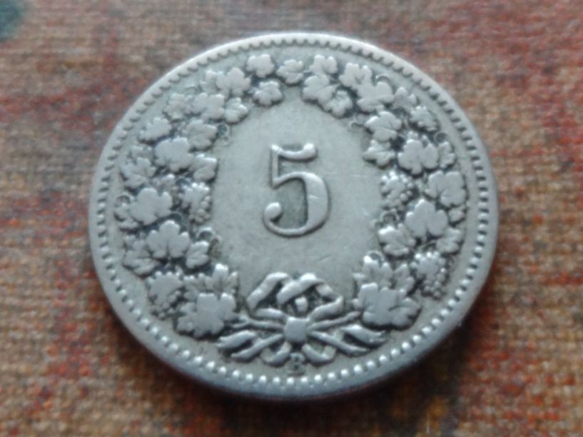 Tutti le monete: 5 Rp. 1906  (A) – Usato da Romanel-sur-Lausanne venduto da Swift13 1