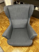 Ikae Grey Wingback Chair