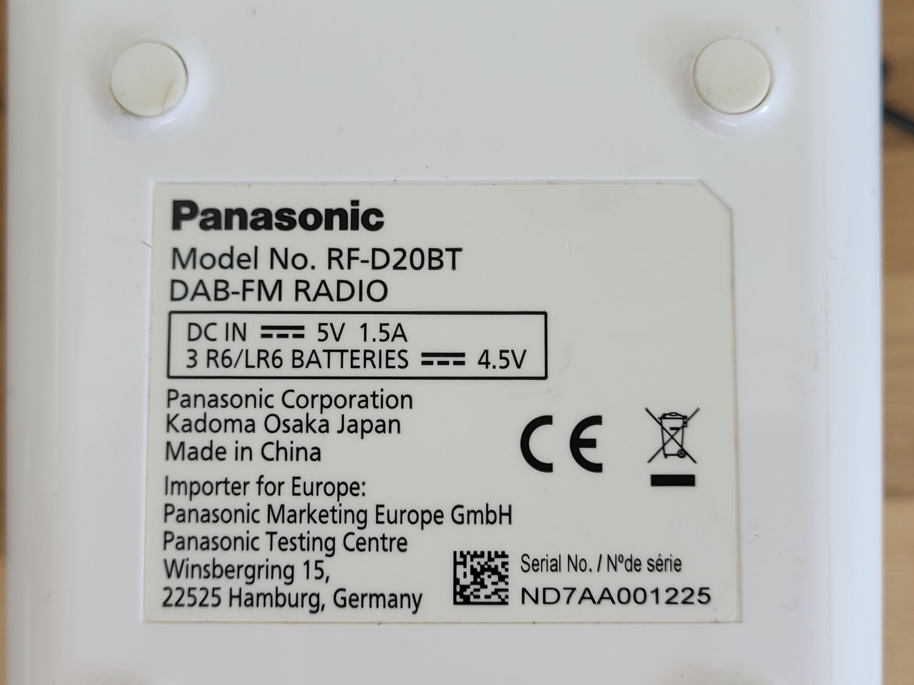 Panasonic Radio: Radio Panasonic RF-D20BT DAB+/FM - Son impeccable! – Usato da Martigny-Croix venduto da barbamama1977 4
