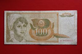 currency banknote jugoslavija 1990