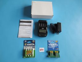 Elektronisches Ladegerät Schnellladegerät + Akkus