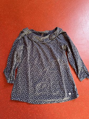 Damen Oberteil blau mit Muster guter Zustand