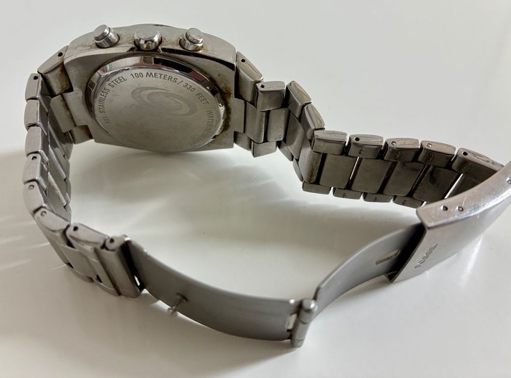Fossil Montres: Fossil Herrenuhr Dual Time, Edelstahl, guter Zustand – D'occasion à Zürich par tersus1981 4