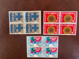 1977 Sonderpostmarken 4erblock ET-Stempel