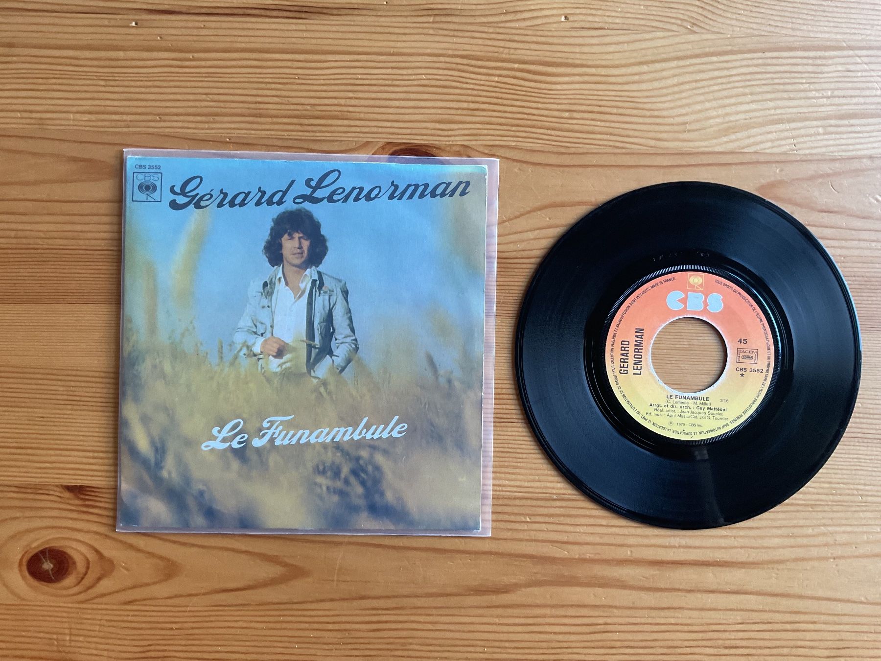 Dischi in vinile: Single 7’’ - Gérard Lenorman / Le funambule – Usato da Ocourt venduto da ocourtois