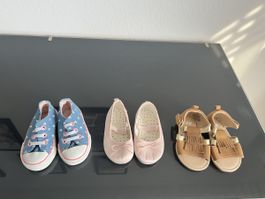 3 Paar Mädchen Schuhe Gr.18-19.Frühling/Sommer