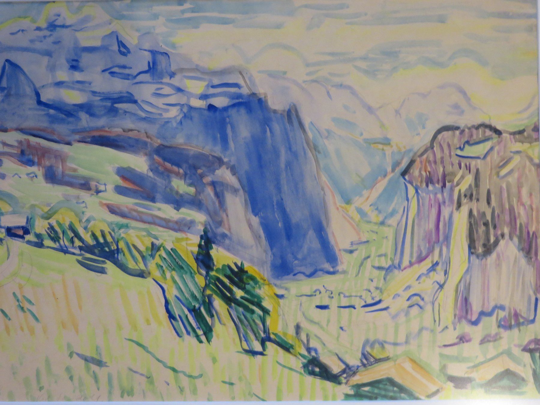 Dipinti: Karl Landolt 1925-2009 Grosses Aquarell – Usato da Bad Ragaz venduto da FutureZ 1