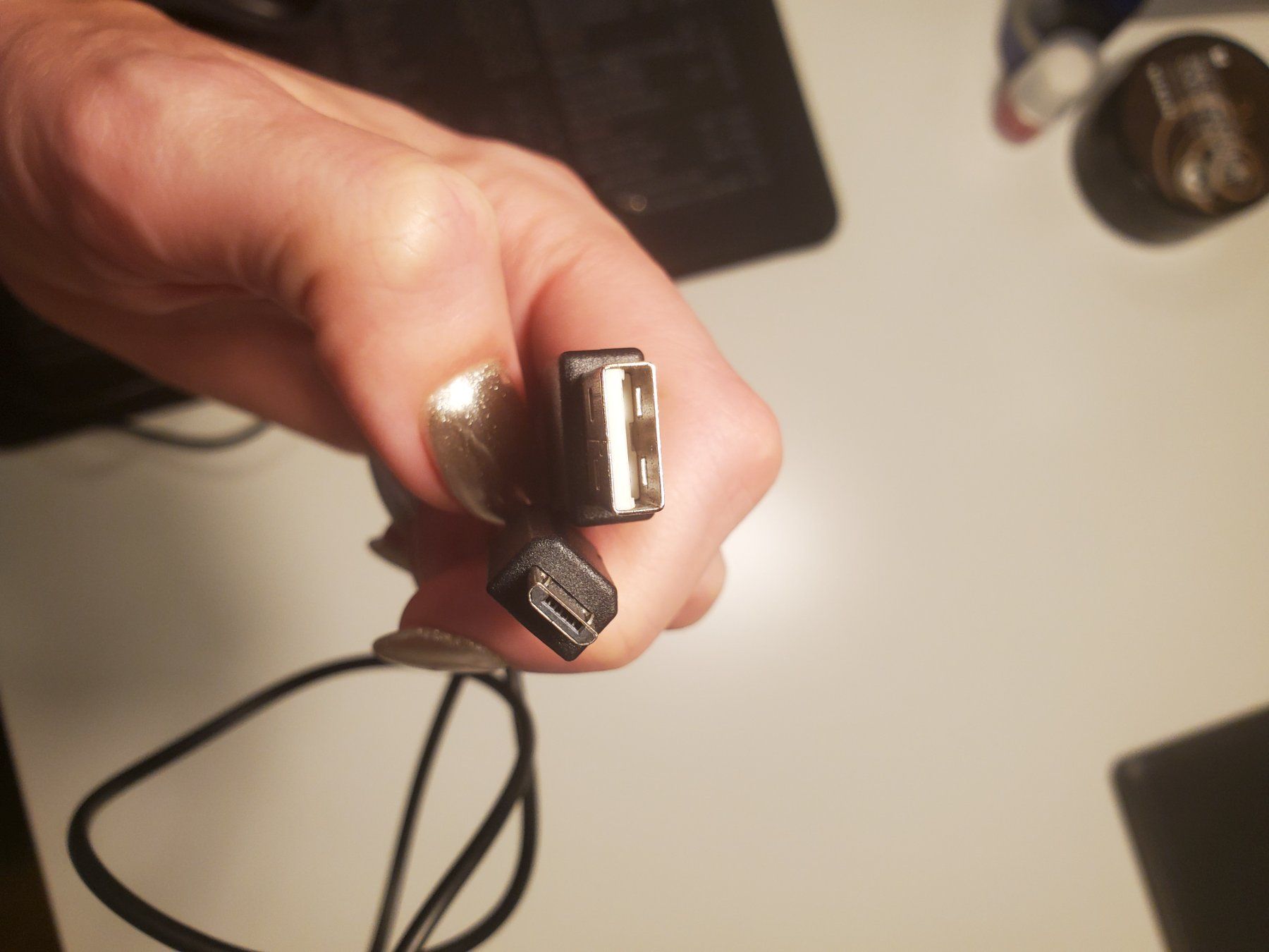 Cavi: USB A mini Kabel 100cm schwarz – Usato da Lachen SZ venduto da missfranky85