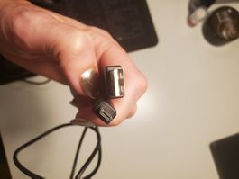 USB A mini Kabel 100cm schwarz