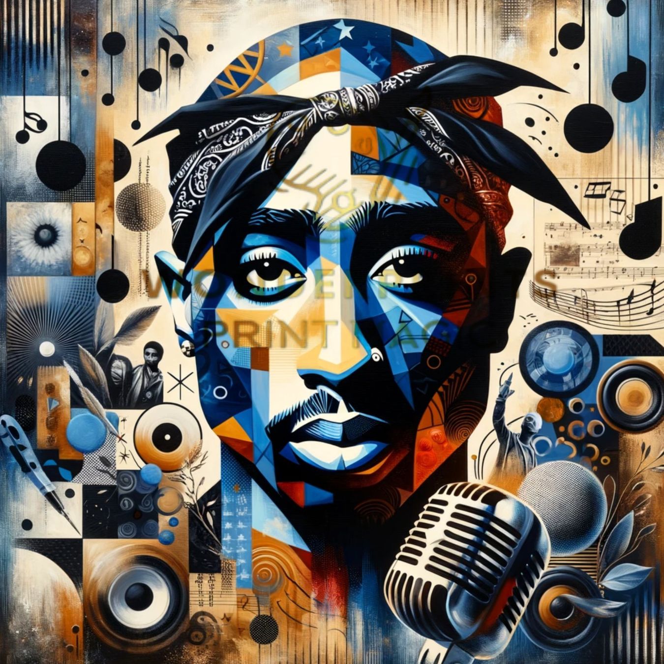 Gemälde: Tupac the Master – Neu und originalverpackt aus Hergiswil NW von WonderprintsCH