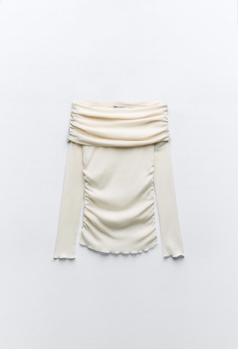 Zara Top: Neues Cremefarbenes Top ZARA Gr. M – Nuovo e nell'imballaggio originale da Erlenbach ZH venduto da Irina_from_Erlenbach 2