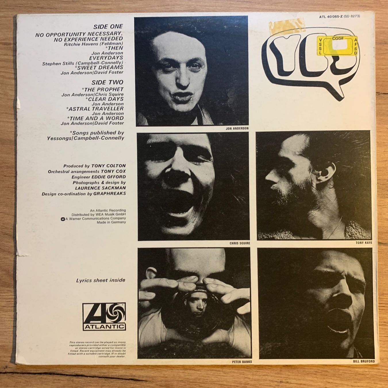 Dischi in vinile: YES - TIME AND A WORD...RE GER...VG++/VG+ – Usato da Gals venduto da Diskopatshop 1