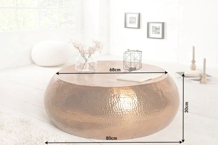 Tavoli: Handgearbeiteter Couchtisch, Kupfer – Nuovo e nell'imballaggio originale da Winterthur venduto da aredo 7