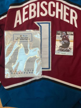 Game Worn Trikot David Aebischer Colorado Avalanche NHL