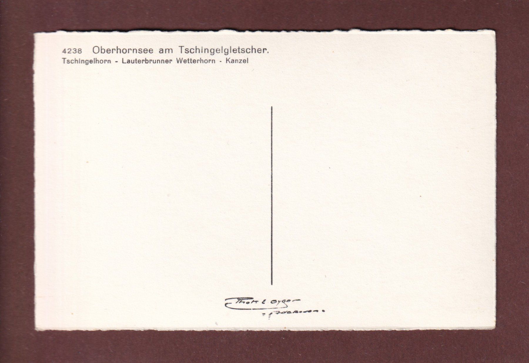 Cartoline postali: OBERHORNSEE am Tschingelgletscher – Usato da Pully venduto da nicecards-shop 1