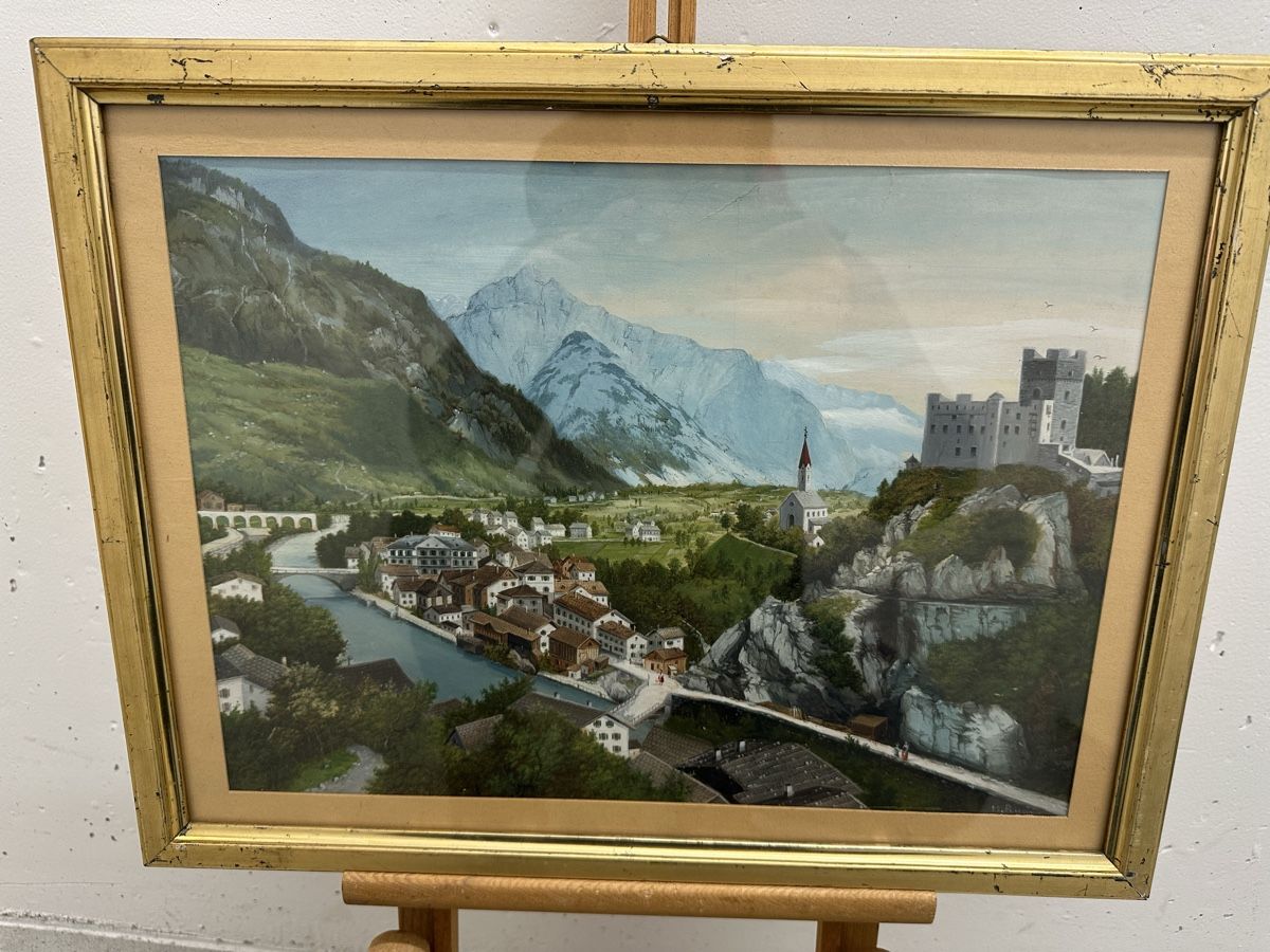 Dipinti: Original Gemälde von H. Ruch, Glarus Landeck Tirol – Usato da Ebikon venduto da Gaenggeliwaar 1