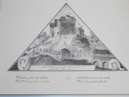 Graphik Stick alt Luzern Eglin Brückenbild v Kappelbrücke -