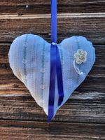STOFFHERZ 💙 HERZ Edelweissstoff Neu, ca. 23x23 cm, weich