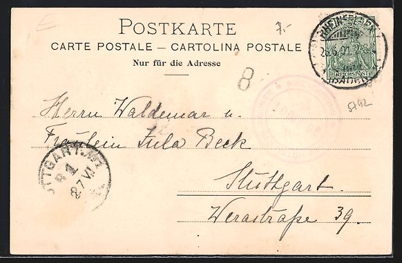 Cartes postales: Rheinfelden, Gasthaus mit Innenansicht – D'occasion à Berlin par bartko-reher 1