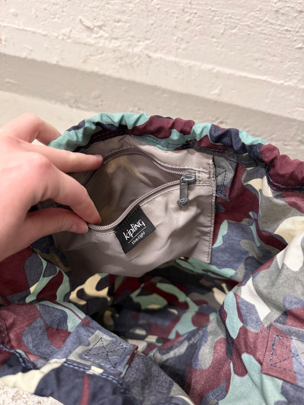 Kipling Borse: Kipling Shopper Tasche, Camouflage Muster - Top! – Usato da Zürich venduto da Cleo234 5