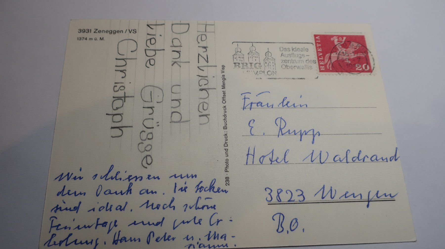 Cartes postales: Zeneggen VS N° 3931 – D'occasion à Cormoret par Pascalll2001 4
