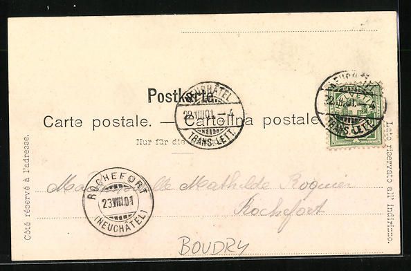 Cartoline postali: Boudry, Gorges de l'Areuse, Usine de Com – Usato da Berlin venduto da bartko-reher 1