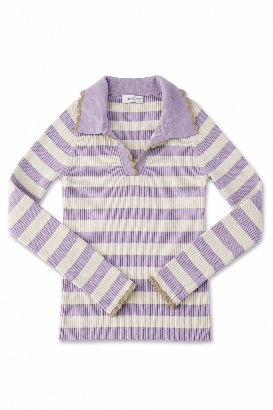 Maglioni & Felpe: MNG Strickpullover, Lila/Weiss Gestreift, Grösse S – Usato da Wyssachen venduto da yvo_xv28