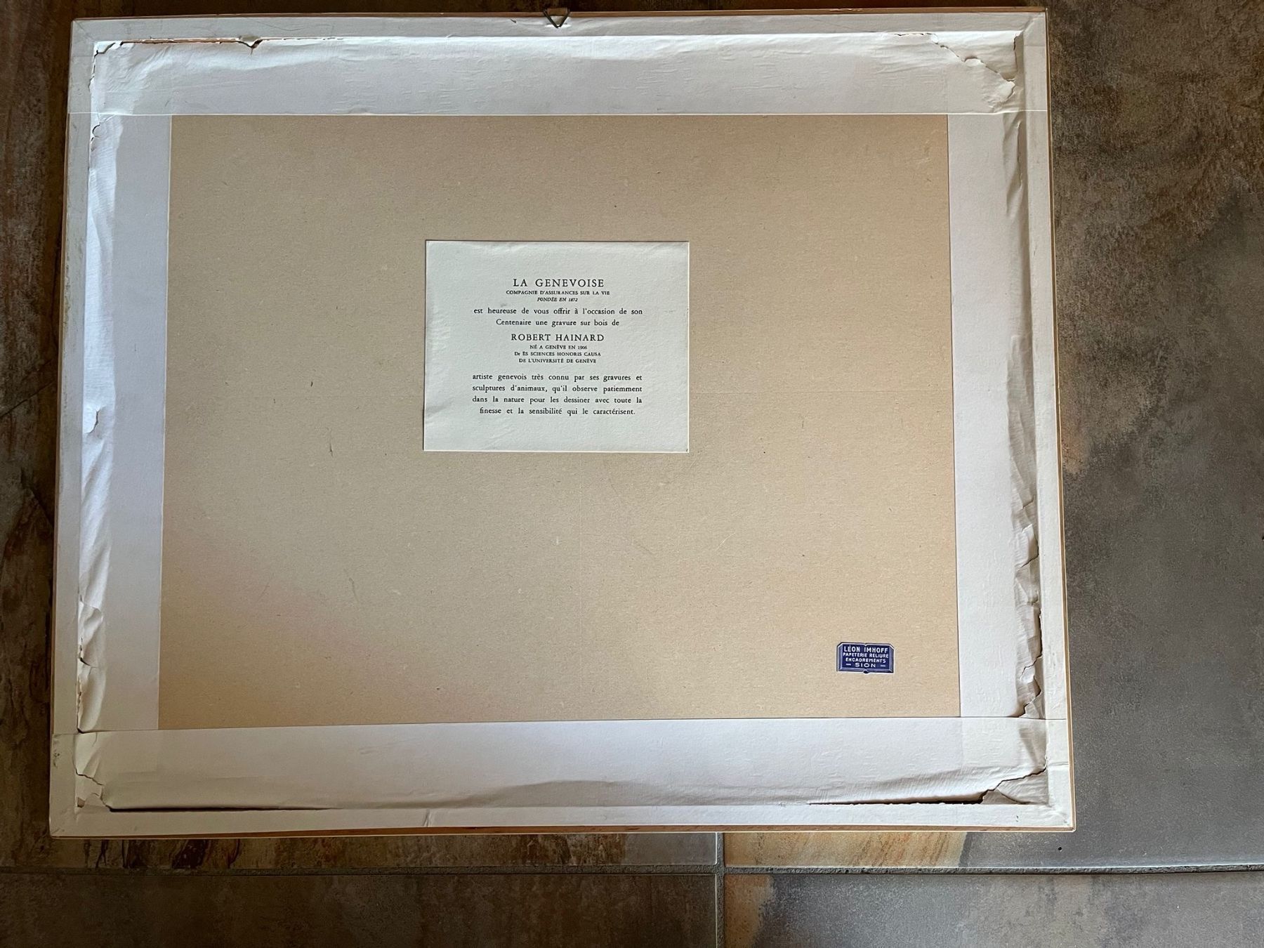 Dipinti: Robert HAINARD. Chevêche et pie. Bois gravé – Usato da St-George venduto da Raretefacts 3