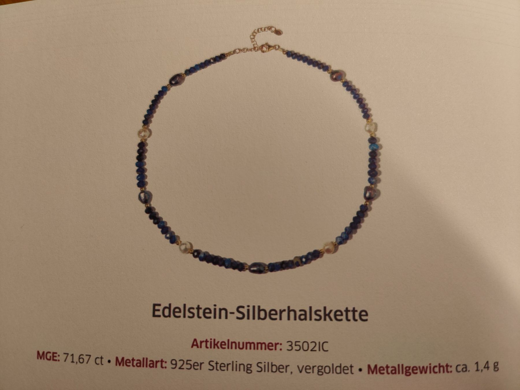 Catenine: Edelstein-Silberhalskette ungetragen – Nuovo e nell'imballaggio originale da Altdorf UR venduto da fga_8v2t 1