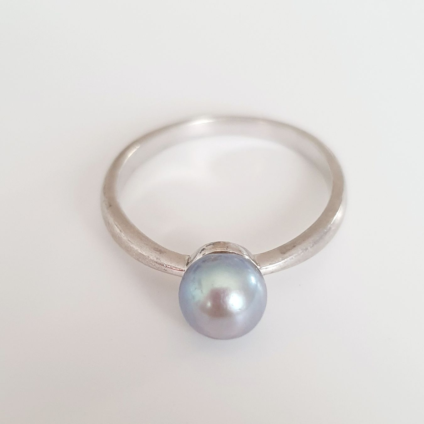 Anelli: Silberring 925 mit grauer Perle, Grösse 19.1 mm. – Usato da Kreuzlingen venduto da Wunderkiste123 6