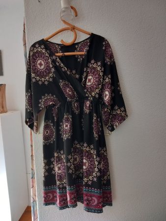 Tunika mit Muster schwarz bunt, 1x getragen