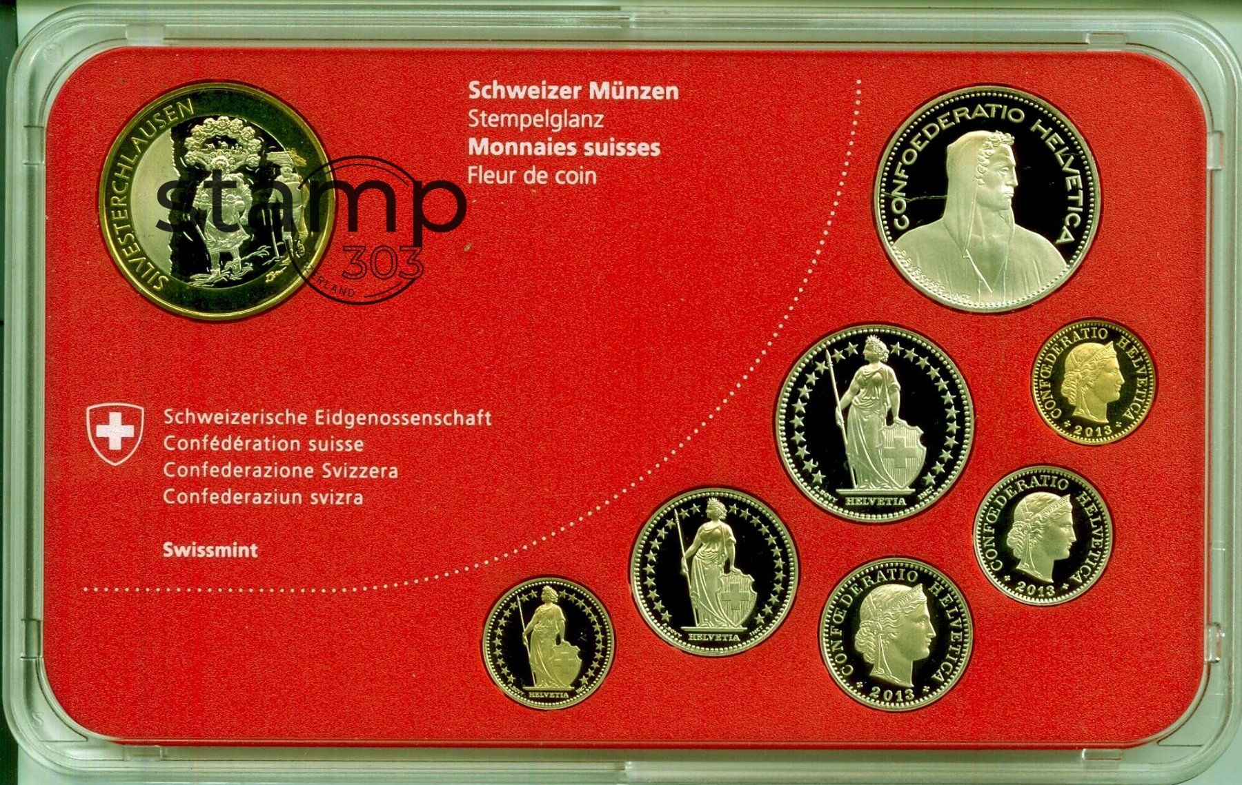 Alle Münzen: Schweizer Münzsatz 2013 stgl_TOP – Neu (gemäss Beschreibung) aus Eggersriet von stamp303 1