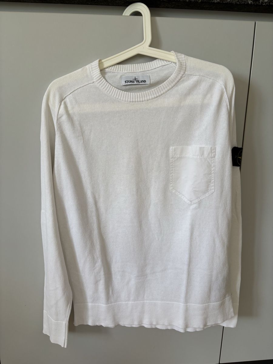 Stone Island Maglioni & Felpe: Original Stone Island Pullover weiß M – Usato da Fribourg venduto da dafral
