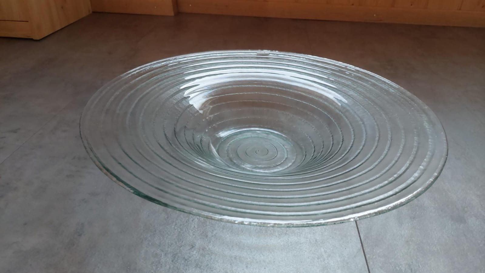 Gläser: Glasschale Deko Glas elegant 49 cm groß TOP – Gebraucht aus Rheinfelden von Plumeria1 2