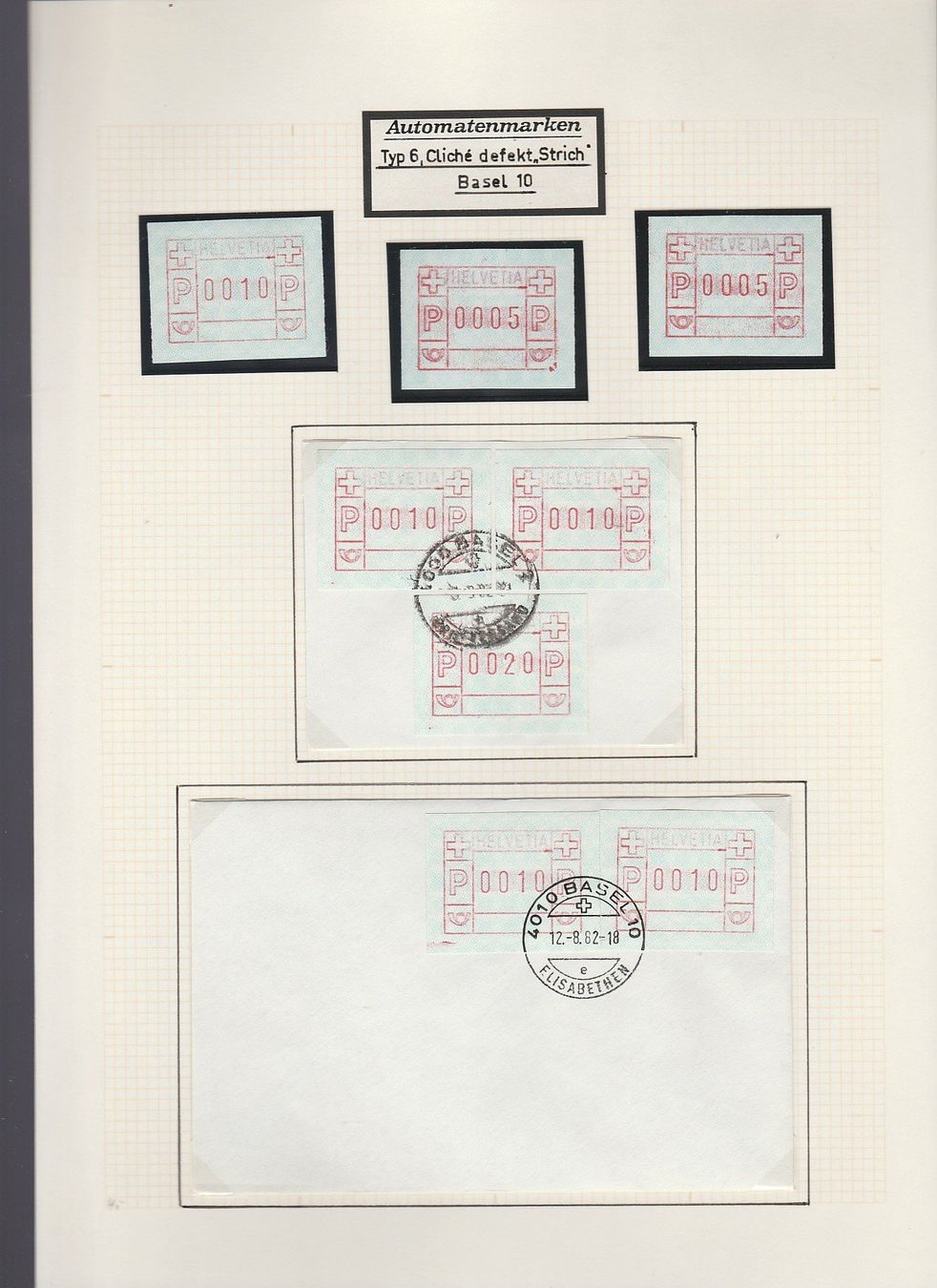 Tous les timbres: 6II mit Defekt am Klischee – D'occasion à Oberglatt ZH par Wiedmi6