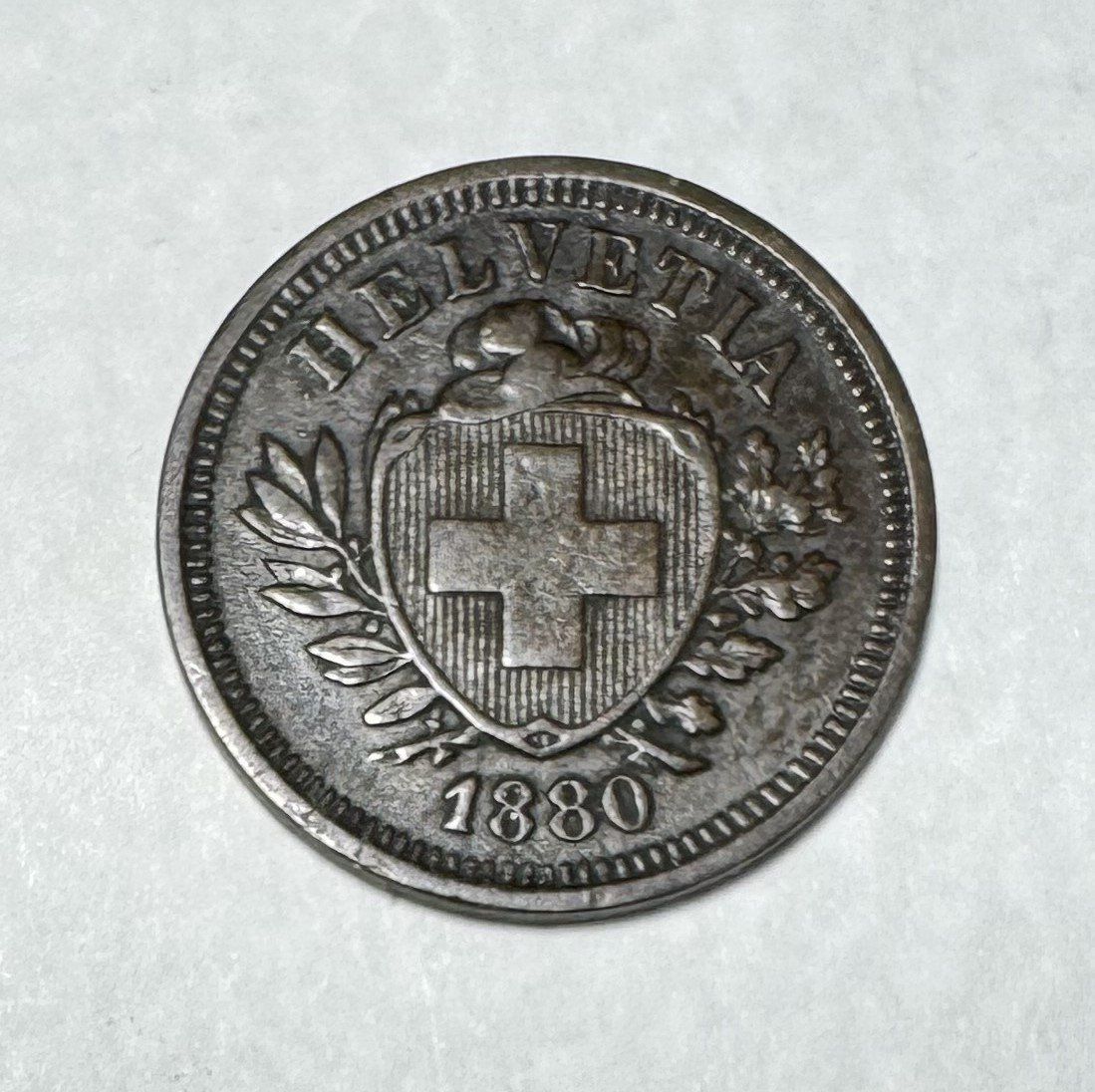 Tutti le monete: 1880 1 Rappen vz – Usato da Kirchberg SG venduto da Helveticus00