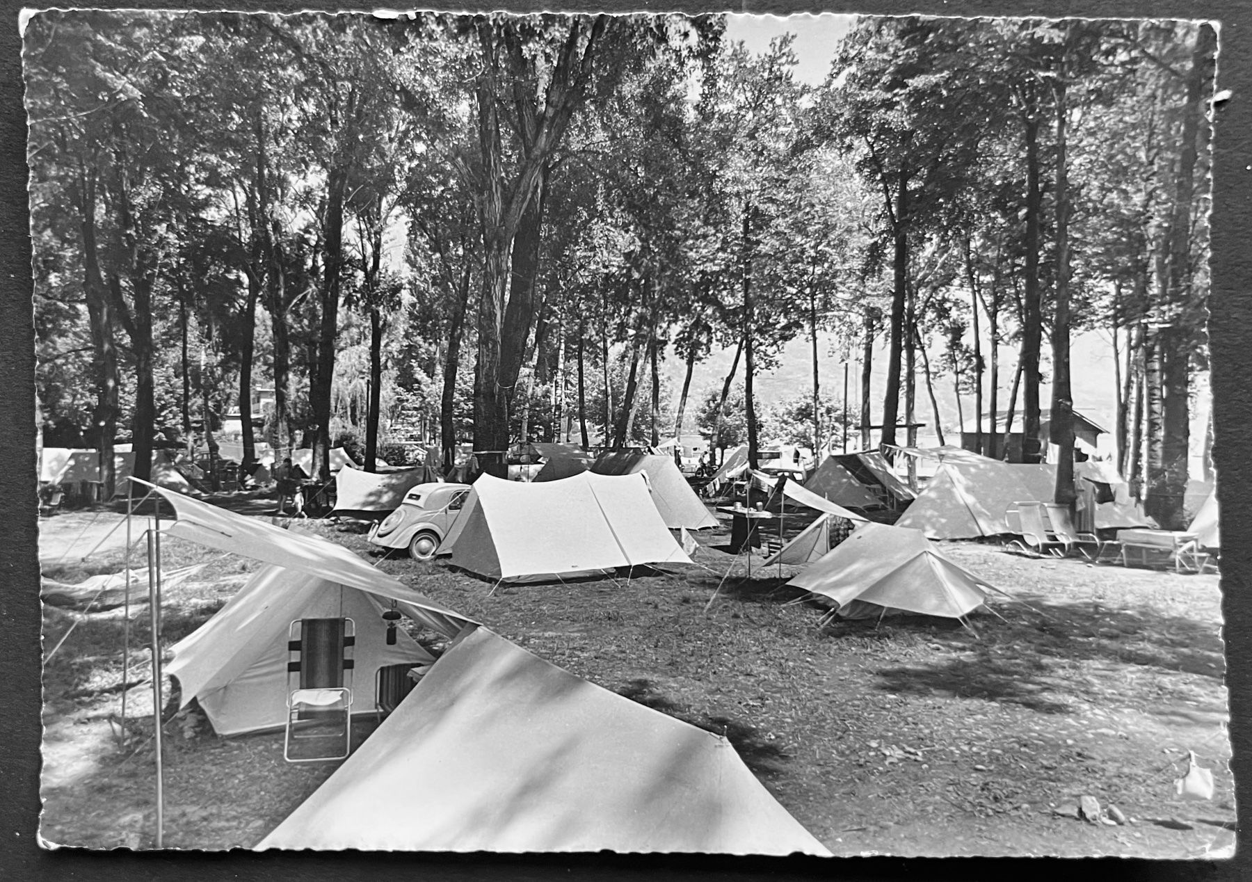 Ansichtskarten: Camping Lido Locarno, ca. 1950 – Gebraucht aus Ostermundigen von DaxKarten-75