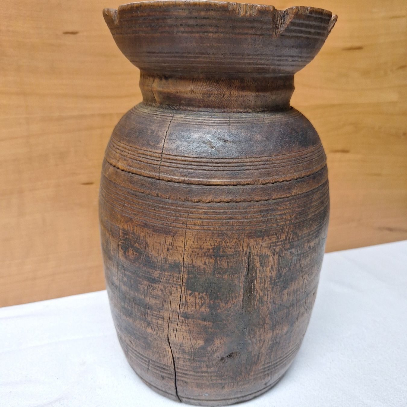 Vasi & Recipienti: Antike, alte Holz Vase, Gefäss – Usato da Winterthur venduto da Goldpipau 8