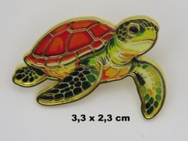 Ansteck Pin - SCHILDKRÖTE - Emaille - Goldfarben - 3,3x2,3cm
