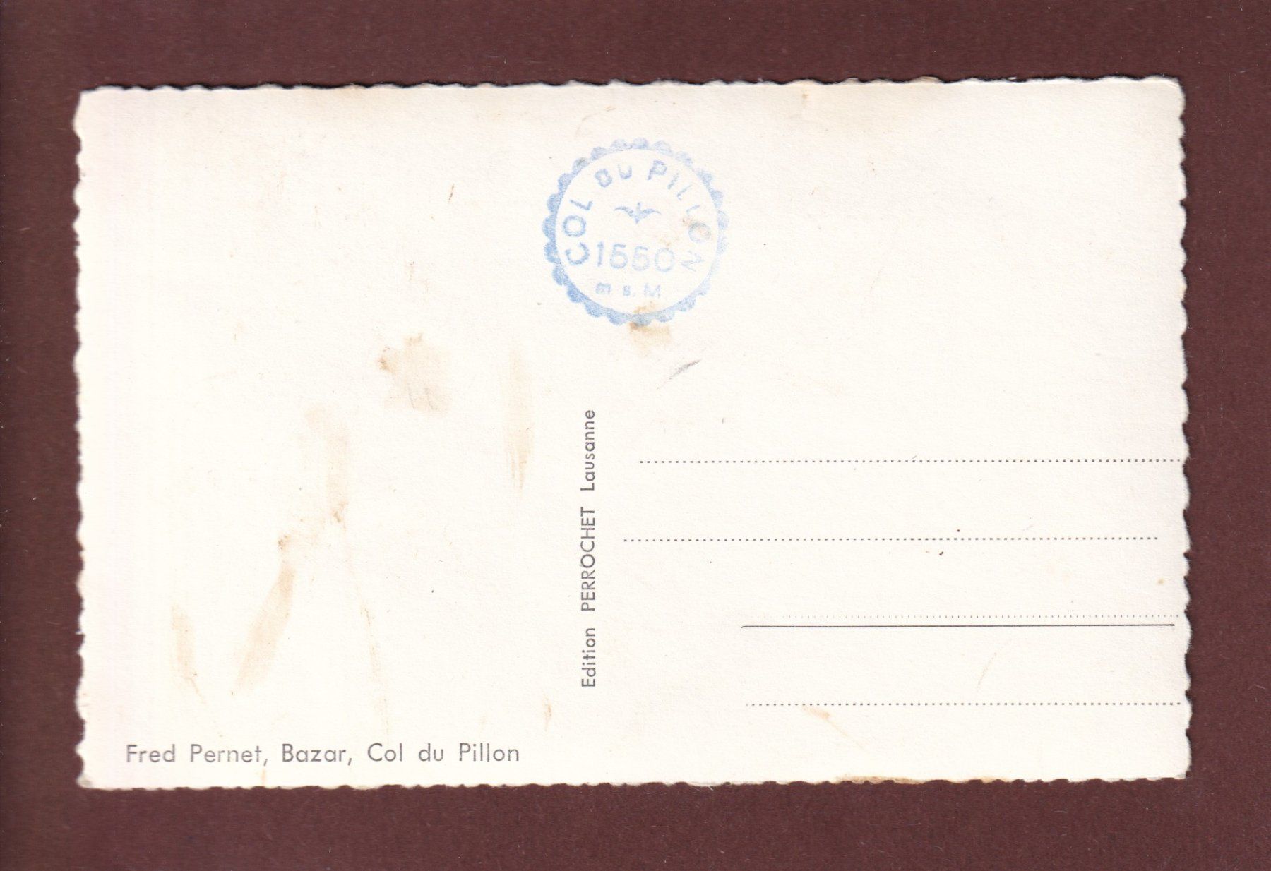 Cartoline postali: COL DU PILLON – Usato da Pully venduto da nicecards 1