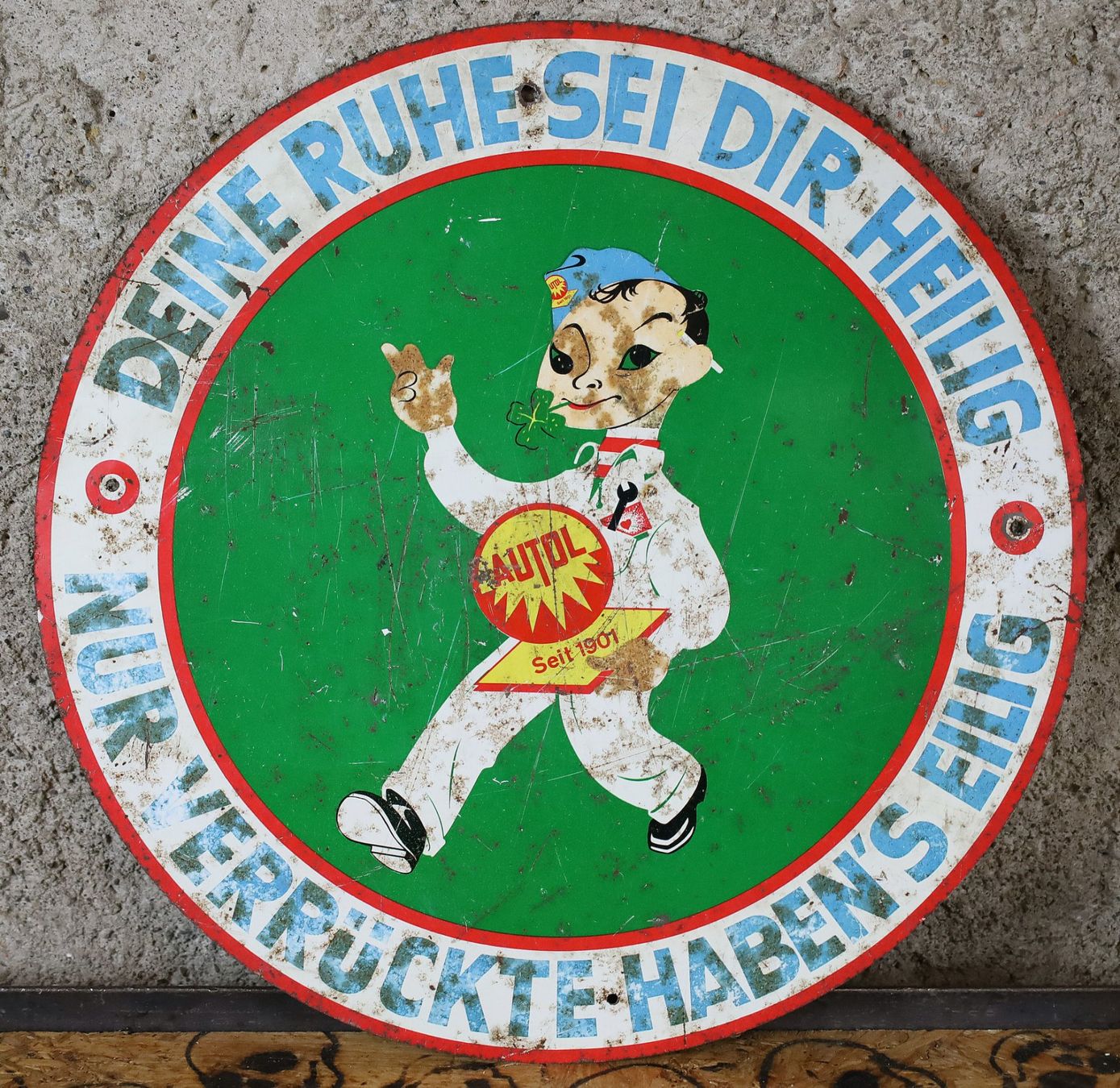 Insegne: Blechschild "Autol" Deine Ruhe sei dir heilig... – Usato da Birrwil venduto da brandschatz_birrwil 1