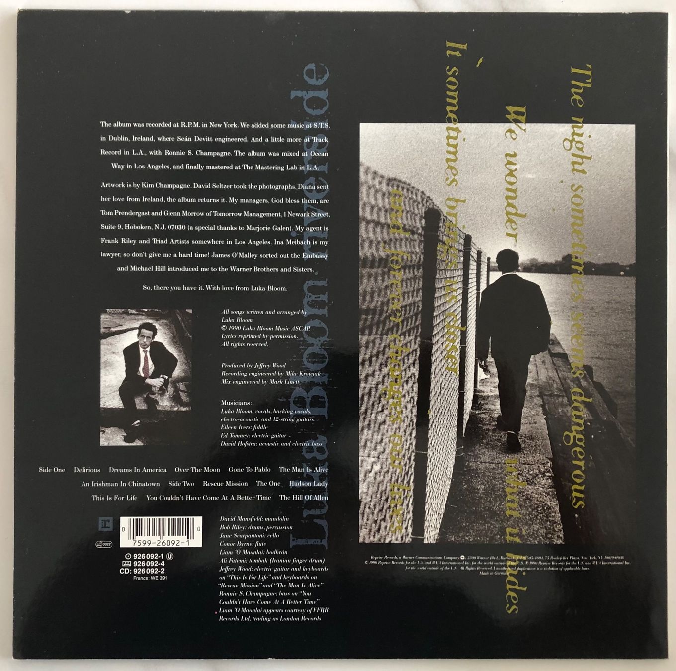 Schallplatten: LUKA BLOOM - RIVERSIDE – Gebraucht aus Poliez-Pittet von Newtown-Records 1